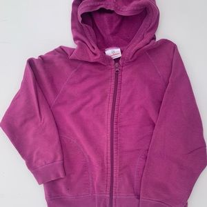Girls’ boxy french terry zipper hoodie